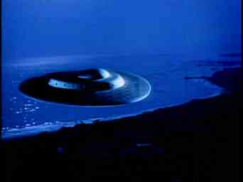 Saucer over Malibu ejects plane with scientists